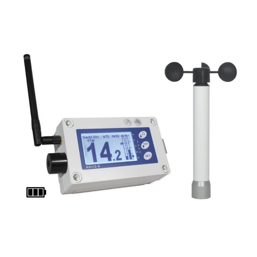Navis W410/BAT Wireless Anemometer with Alarm for Industry with WS 010-1 sensor Navis W410/BAT Wireless Anemometer with Alarm for Industry with WS 010-1 sensor