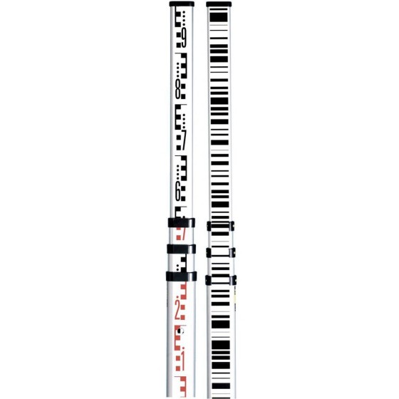 Leica GSS111 Dual Face Telescopic Leveling Staff 5m