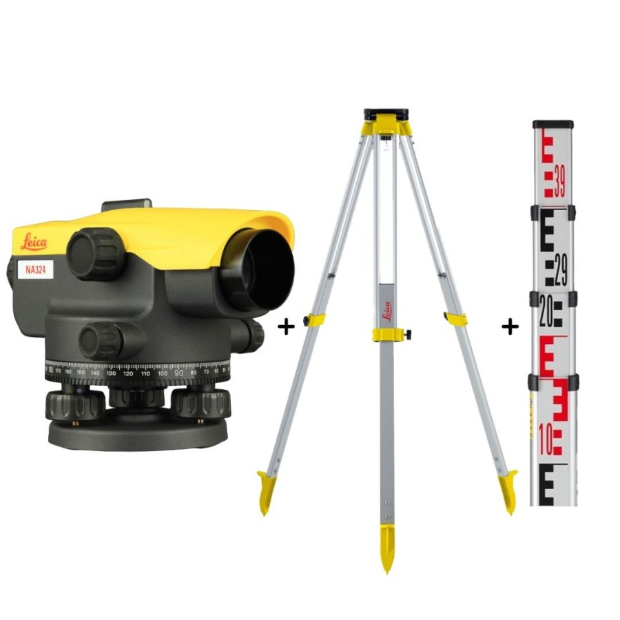 Leica NA324 Automatic Level Package with Tripod and Levelling Staff Leica NA324 Automatic Level Package with Tripod and Levelling Staff